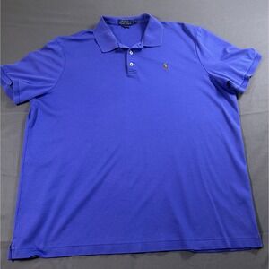 Polo Ralph Lauren Mens XL Blue Classic Fit Short Sleeve Pony Logo Polo Shirt
